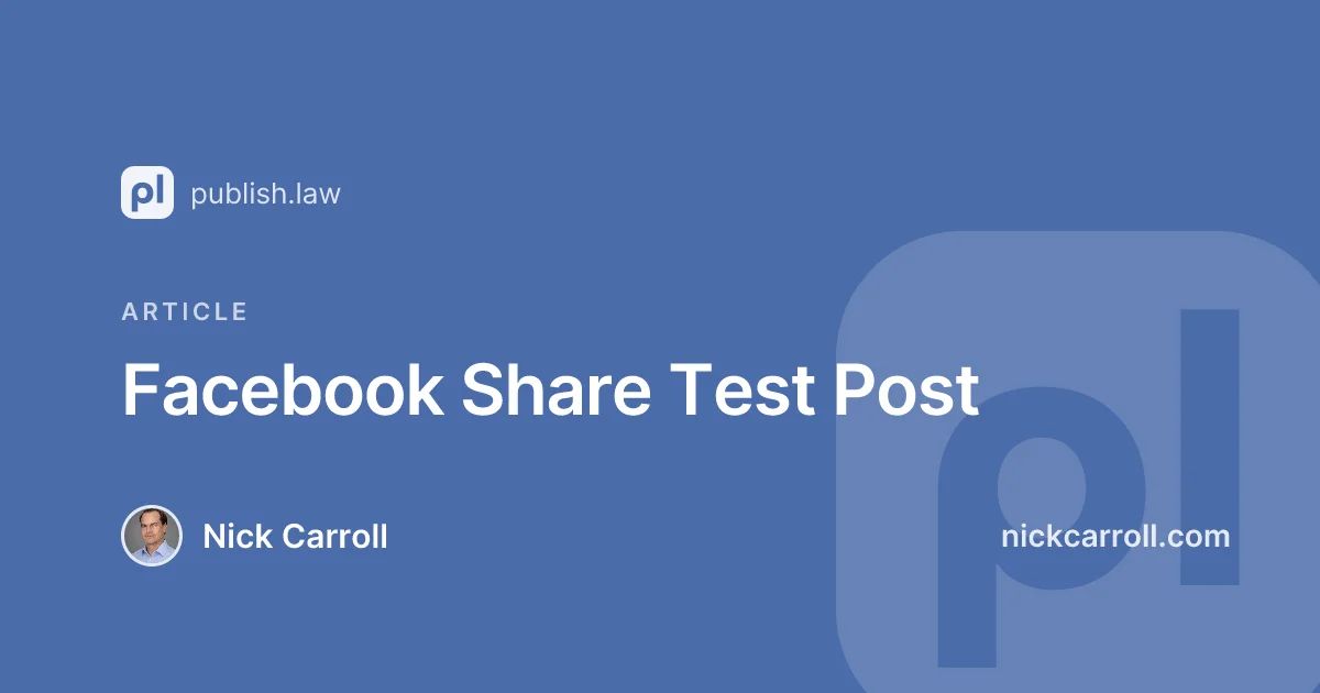 Facebook Share Test Post title graphic